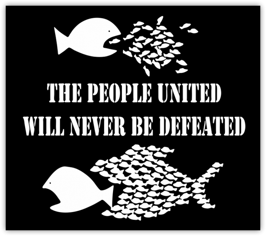 The People United will never be defeated